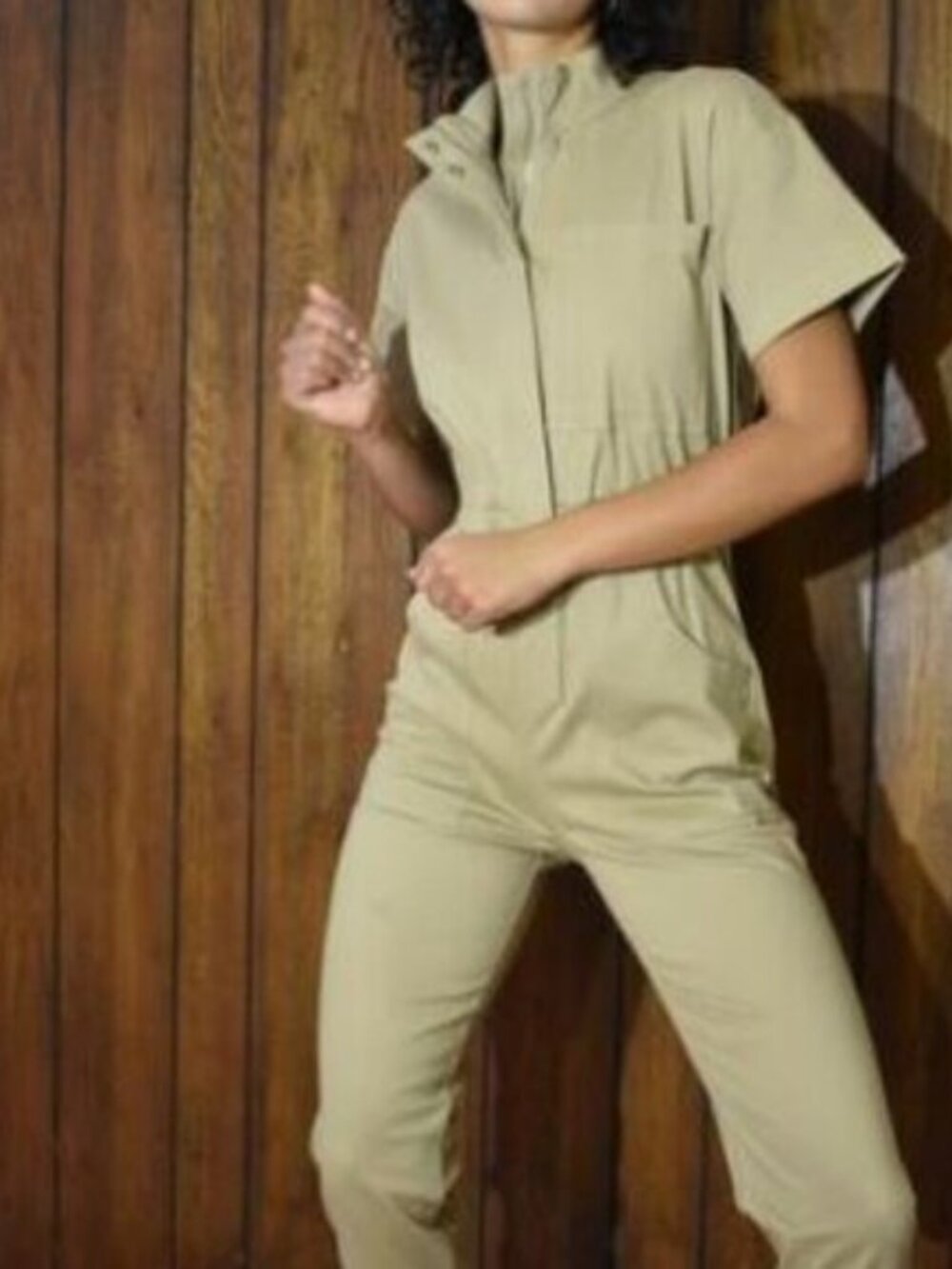 Fashion Brand Company Inspector Jumpsuit in Khaki